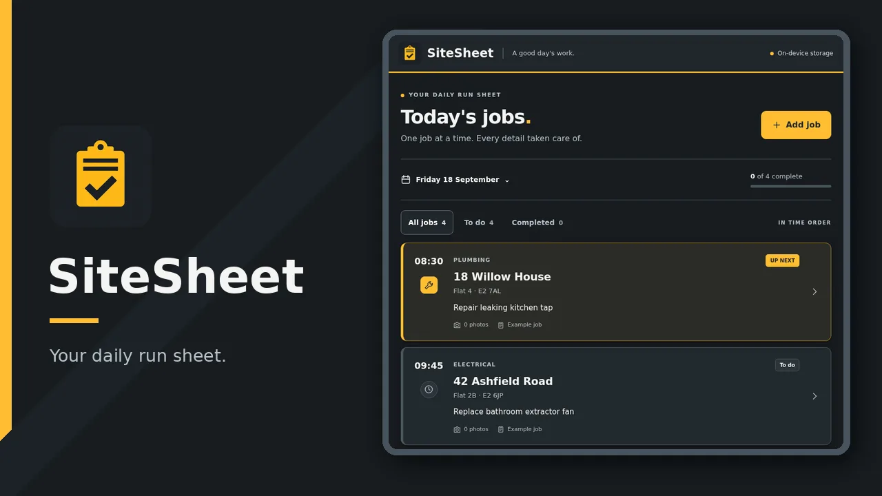 SiteSheet